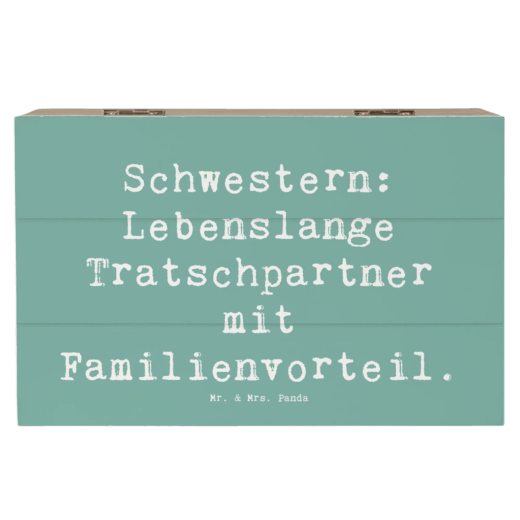 Holzkiste Spruch Schwestern Tratschpartner Schatulle, Holzkiste, Geschenkbox, Erinnerungskiste, Erinnerungsbox, XXL, Kiste, Dekokiste, Schatzkiste, Geschenkdose, Truhe, Aufbewahrungsbox, Familie, Vatertag, Muttertag, Bruder, Schwester, Mama, Papa, Oma, Opa