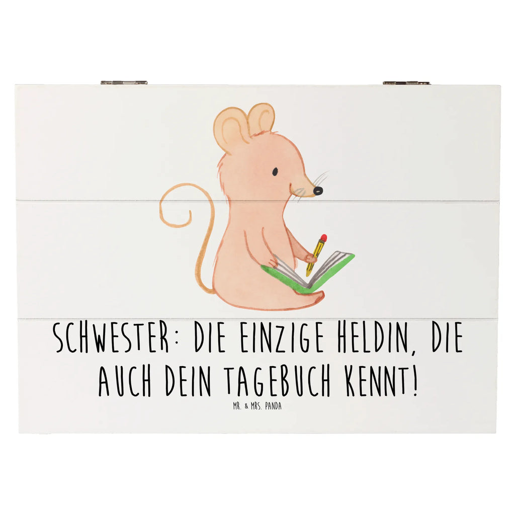 Holzkiste Schwester Heldin Erinnerungsbox, Holzkiste, Truhe, XXL, Geschenkbox, Geschenkdose, Aufbewahrungsbox, Erinnerungskiste, Schatulle, Schatzkiste, Dekokiste, Kiste, Familie, Vatertag, Muttertag, Bruder, Schwester, Mama, Papa, Oma, Opa