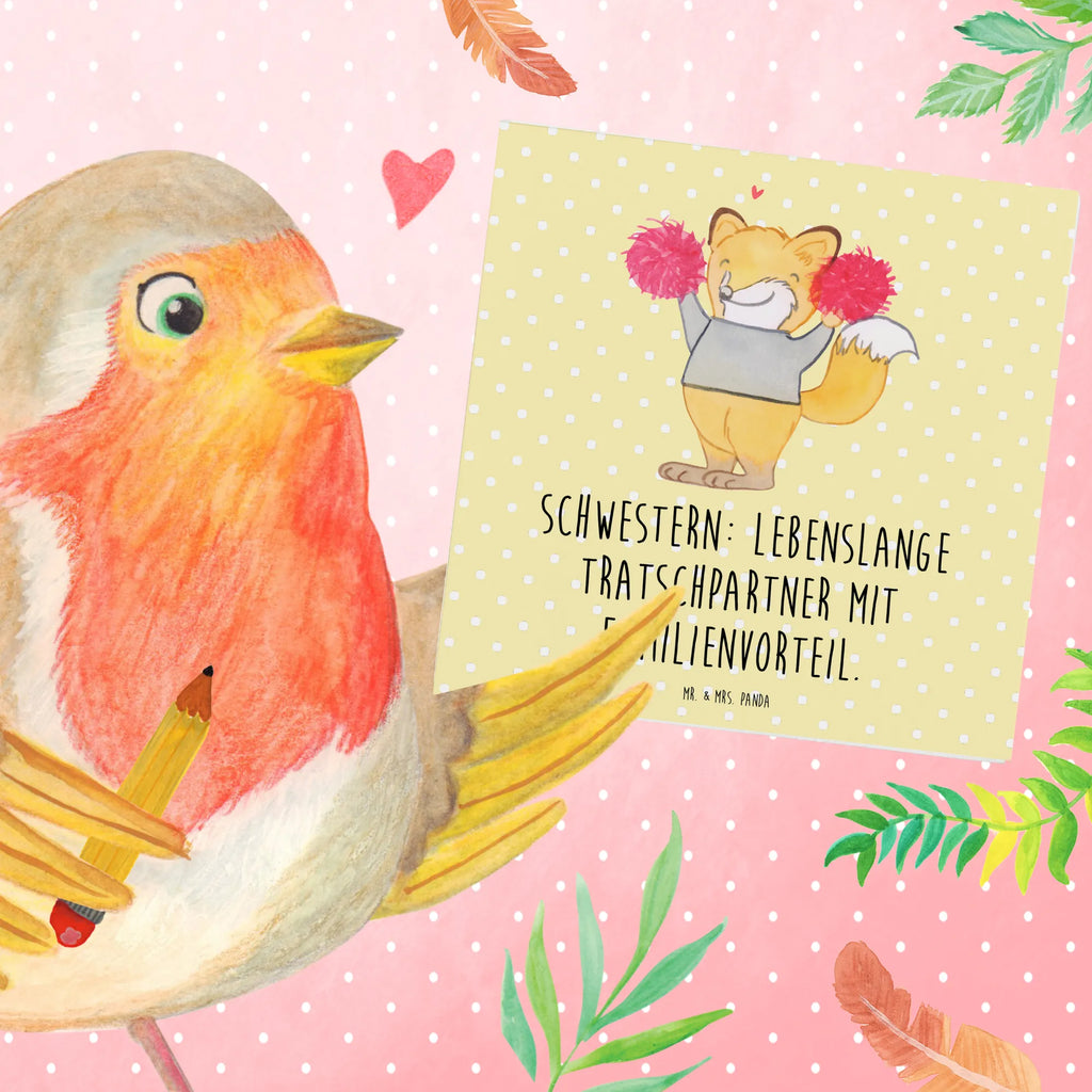 Deluxe Karte Schwestern Tratschpartner Hochzeitskarte, Karte, Hochwertige Klappkarte, Grußkarte, Glückwunschkarte, Einladungskarte, Geburtstagskarte, Hochwertige Grußkarte, Klappkarte, Familie, Vatertag, Muttertag, Bruder, Schwester, Mama, Papa, Oma, Opa