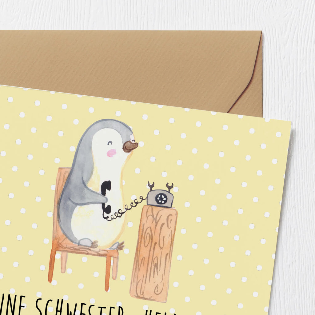 Deluxe Karte Schwester Heldin Einladungskarte, Hochwertige Klappkarte, Karte, Klappkarte, Hochzeitskarte, Geburtstagskarte, Grußkarte, Glückwunschkarte, Hochwertige Grußkarte, Familie, Vatertag, Muttertag, Bruder, Schwester, Mama, Papa, Oma, Opa