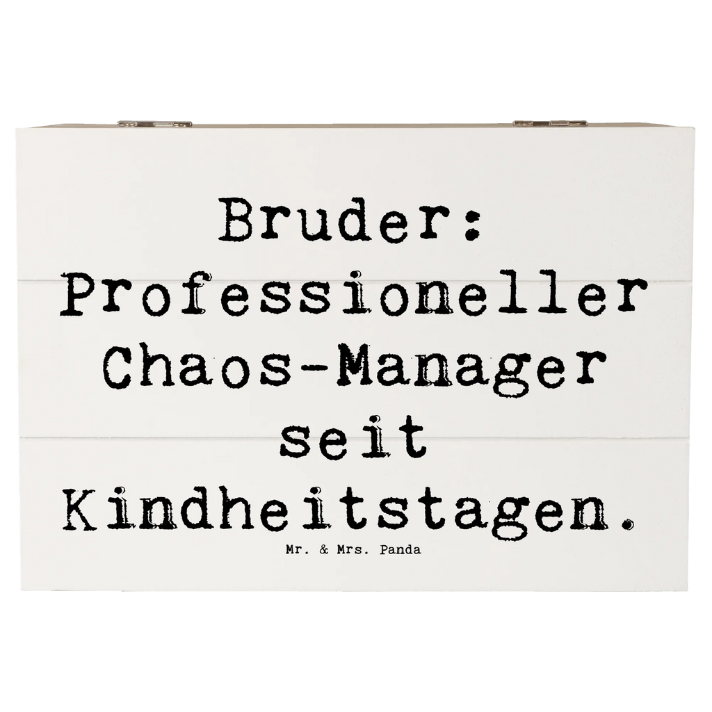 Holzkiste Spruch Bruder Chaos-Manager Truhe, Kiste, Schatzkiste, Erinnerungsbox, Schatulle, Dekokiste, Aufbewahrungsbox, Erinnerungskiste, Holzkiste, XXL, Geschenkdose, Geschenkbox, Familie, Vatertag, Muttertag, Bruder, Schwester, Mama, Papa, Oma, Opa