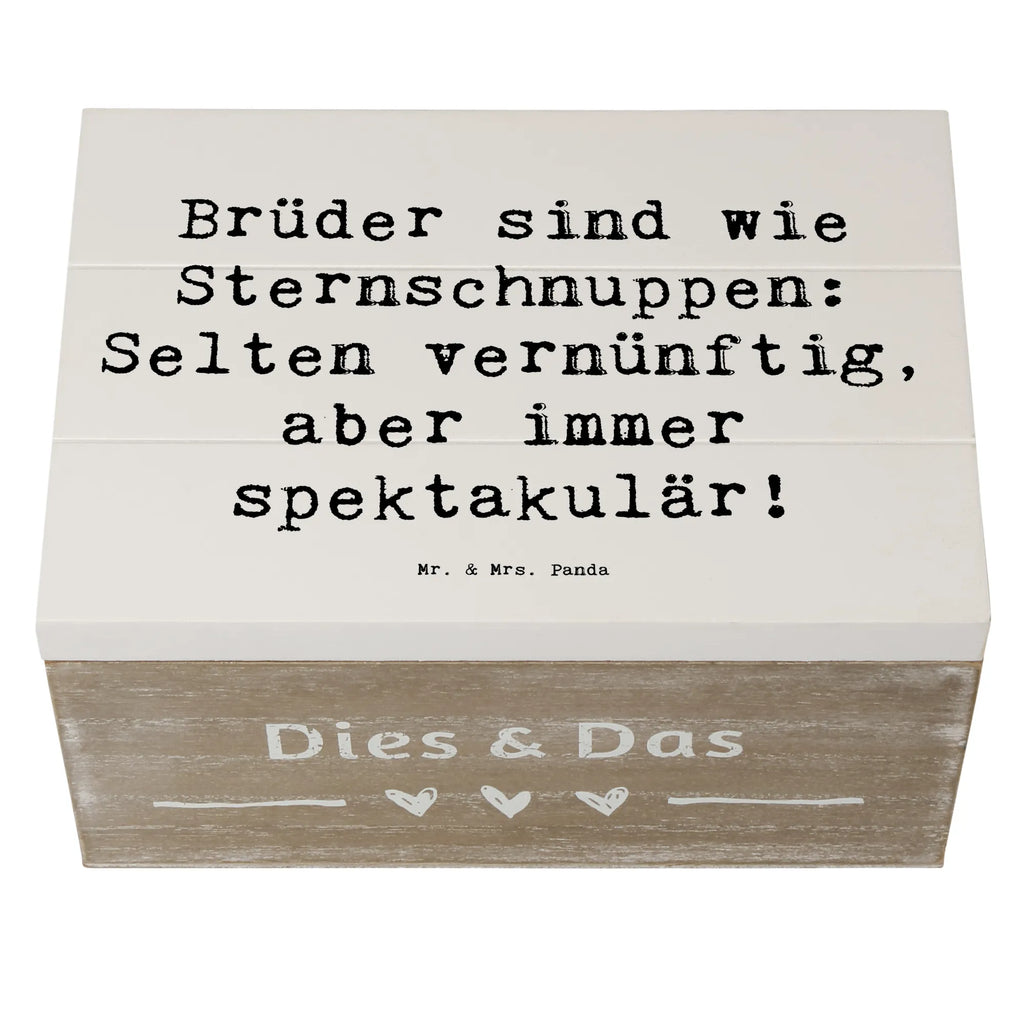 Holzkiste Spruch Brüder Sternschnuppen Kiste, Erinnerungsbox, XXL, Holzkiste, Erinnerungskiste, Truhe, Geschenkdose, Dekokiste, Aufbewahrungsbox, Geschenkbox, Schatzkiste, Schatulle, Familie, Vatertag, Muttertag, Bruder, Schwester, Mama, Papa, Oma, Opa
