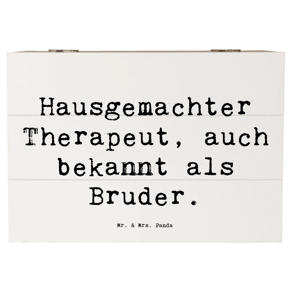 Holzkiste Spruch Bruder Therapeut Erinnerungsbox, Kiste, Schatzkiste, Dekokiste, Aufbewahrungsbox, XXL, Holzkiste, Schatulle, Truhe, Geschenkbox, Erinnerungskiste, Geschenkdose, Familie, Vatertag, Muttertag, Bruder, Schwester, Mama, Papa, Oma, Opa