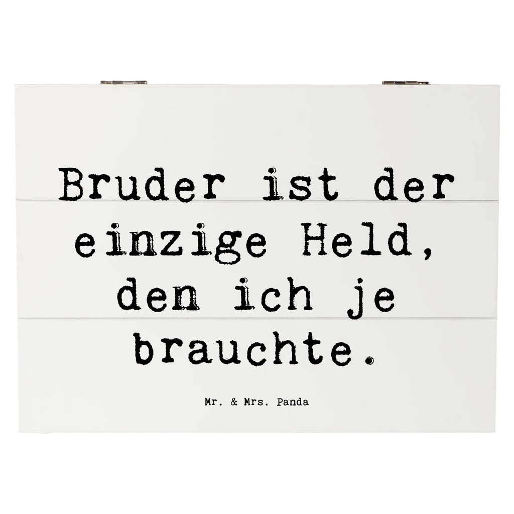 Holzkiste Spruch Bruder Held Holzkiste, XXL, Kiste, Aufbewahrungsbox, Schatzkiste, Schatulle, Erinnerungsbox, Geschenkdose, Geschenkbox, Dekokiste, Erinnerungskiste, Truhe, Familie, Vatertag, Muttertag, Bruder, Schwester, Mama, Papa, Oma, Opa