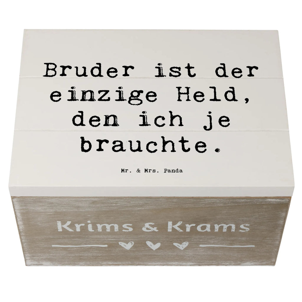 Holzkiste Spruch Bruder Held Holzkiste, XXL, Kiste, Aufbewahrungsbox, Schatzkiste, Schatulle, Erinnerungsbox, Geschenkdose, Geschenkbox, Dekokiste, Erinnerungskiste, Truhe, Familie, Vatertag, Muttertag, Bruder, Schwester, Mama, Papa, Oma, Opa
