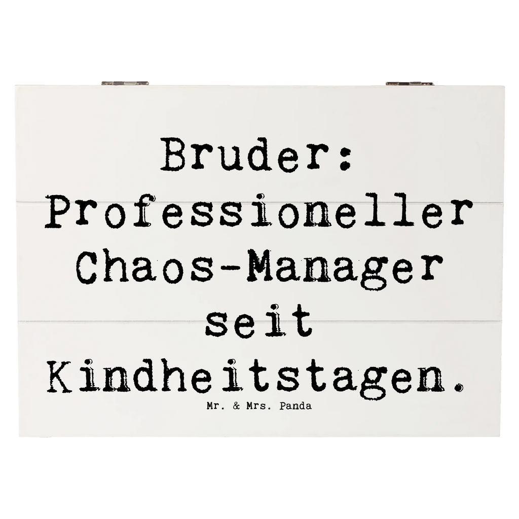 Holzkiste Spruch Bruder Chaos-Manager Truhe, Kiste, Schatzkiste, Erinnerungsbox, Schatulle, Dekokiste, Aufbewahrungsbox, Erinnerungskiste, Holzkiste, XXL, Geschenkdose, Geschenkbox, Familie, Vatertag, Muttertag, Bruder, Schwester, Mama, Papa, Oma, Opa