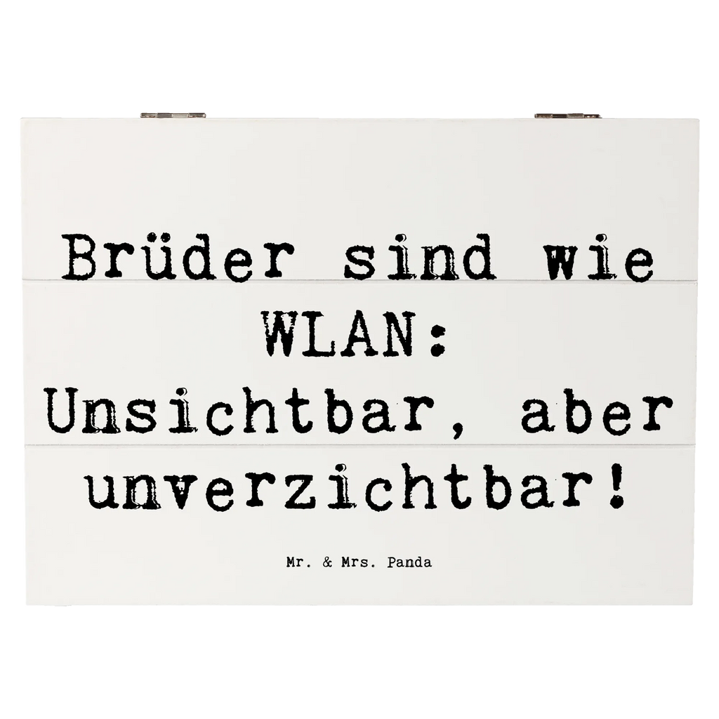 Wooden chest Saying Brüder sind wie WLAN: Unsichtbar, aber unverzichtbar! Schatzkiste, Geschenkdose, Erinnerungskiste, Kiste, Dekokiste, Holzkiste, Truhe, Erinnerungsbox, Schatulle, Aufbewahrungsbox, XXL, Geschenkbox, Familie, Vatertag, Muttertag, Bruder, Schwester, Mama, Papa, Oma, Opa