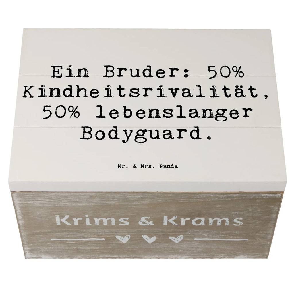 Holzkiste Spruch Bruder Bodyguard Aufbewahrungsbox, Geschenkbox, Holzkiste, Erinnerungsbox, Schatulle, Erinnerungskiste, Schatzkiste, XXL, Dekokiste, Truhe, Kiste, Geschenkdose, Familie, Vatertag, Muttertag, Bruder, Schwester, Mama, Papa, Oma, Opa