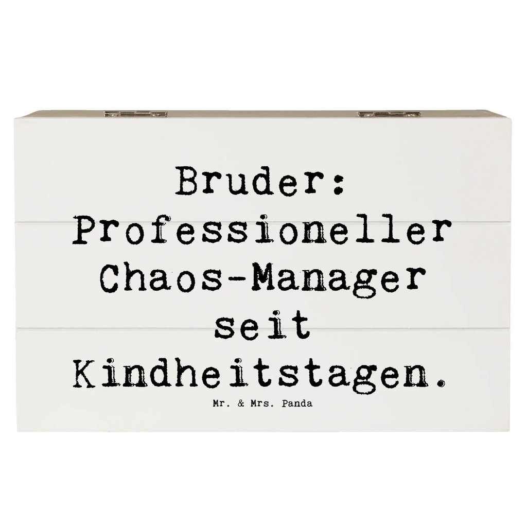 Holzkiste Spruch Bruder Chaos-Manager Truhe, Kiste, Schatzkiste, Erinnerungsbox, Schatulle, Dekokiste, Aufbewahrungsbox, Erinnerungskiste, Holzkiste, XXL, Geschenkdose, Geschenkbox, Familie, Vatertag, Muttertag, Bruder, Schwester, Mama, Papa, Oma, Opa