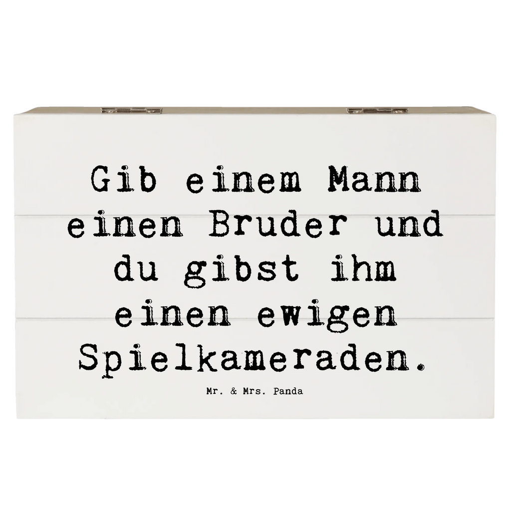 Holzkiste Spruch Bruder Spielkamerad Truhe, Aufbewahrungsbox, Erinnerungsbox, Geschenkbox, Geschenkdose, Schatzkiste, Erinnerungskiste, Dekokiste, Kiste, Holzkiste, Schatulle, XXL, Familie, Vatertag, Muttertag, Bruder, Schwester, Mama, Papa, Oma, Opa