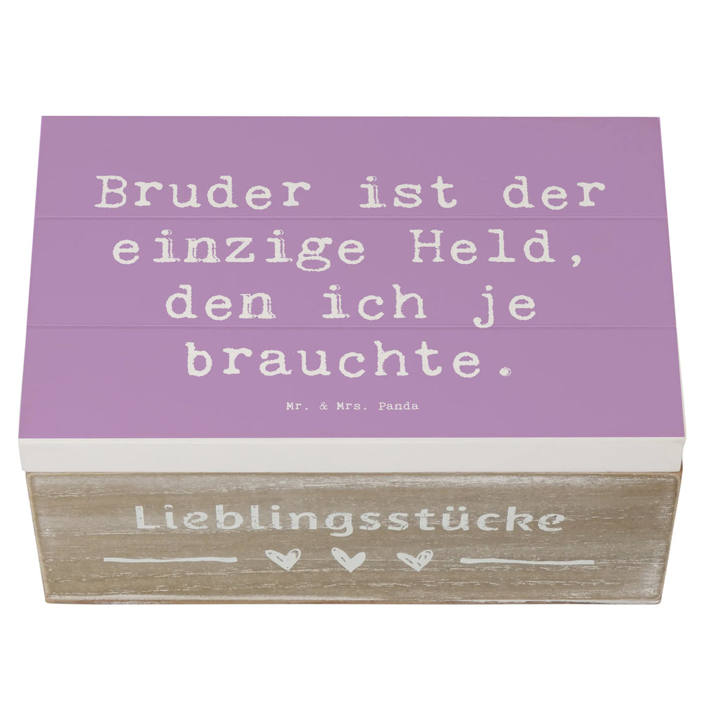 Holzkiste Spruch Bruder Held Holzkiste, XXL, Kiste, Aufbewahrungsbox, Schatzkiste, Schatulle, Erinnerungsbox, Geschenkdose, Geschenkbox, Dekokiste, Erinnerungskiste, Truhe, Familie, Vatertag, Muttertag, Bruder, Schwester, Mama, Papa, Oma, Opa