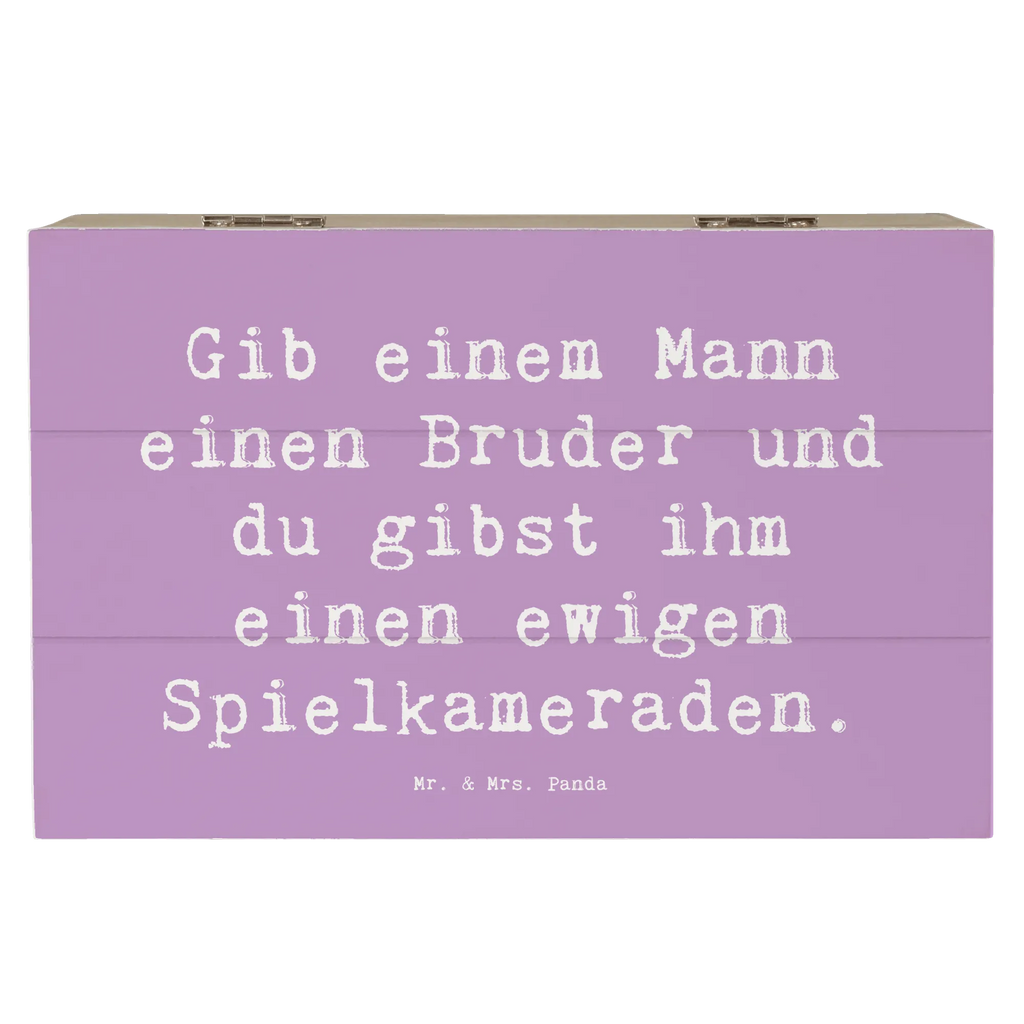 Holzkiste Spruch Bruder Spielkamerad Truhe, Aufbewahrungsbox, Erinnerungsbox, Geschenkbox, Geschenkdose, Schatzkiste, Erinnerungskiste, Dekokiste, Kiste, Holzkiste, Schatulle, XXL, Familie, Vatertag, Muttertag, Bruder, Schwester, Mama, Papa, Oma, Opa