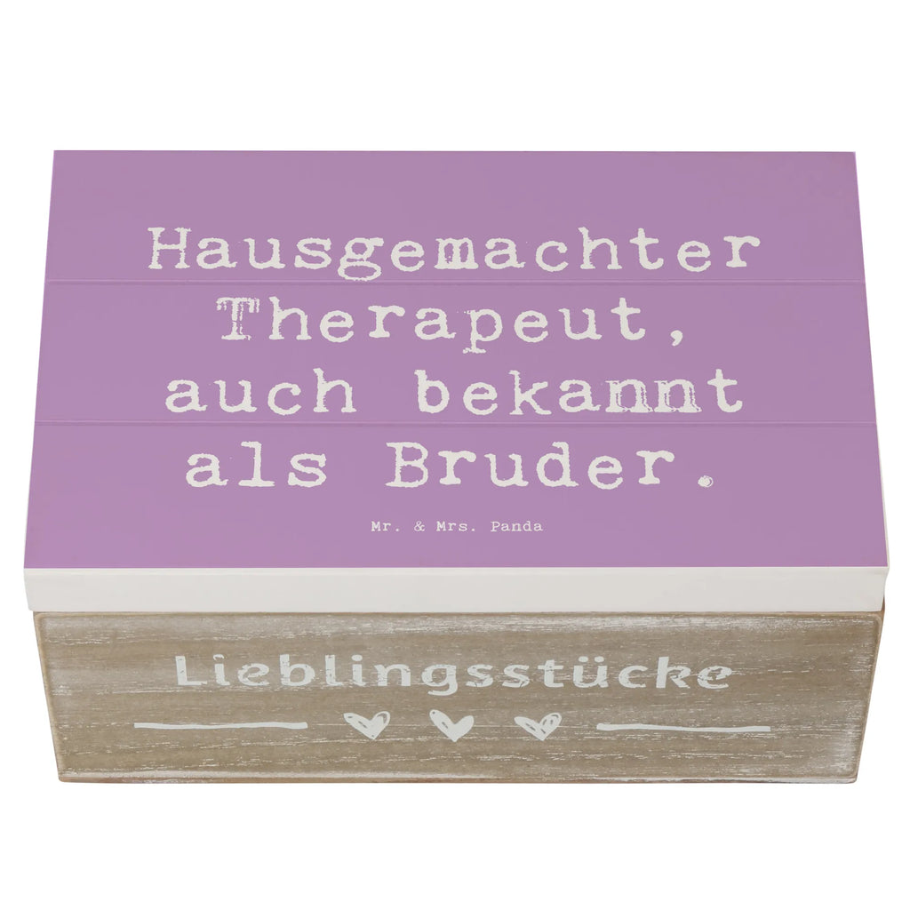 Holzkiste Spruch Bruder Therapeut Erinnerungsbox, Kiste, Schatzkiste, Dekokiste, Aufbewahrungsbox, XXL, Holzkiste, Schatulle, Truhe, Geschenkbox, Erinnerungskiste, Geschenkdose, Familie, Vatertag, Muttertag, Bruder, Schwester, Mama, Papa, Oma, Opa