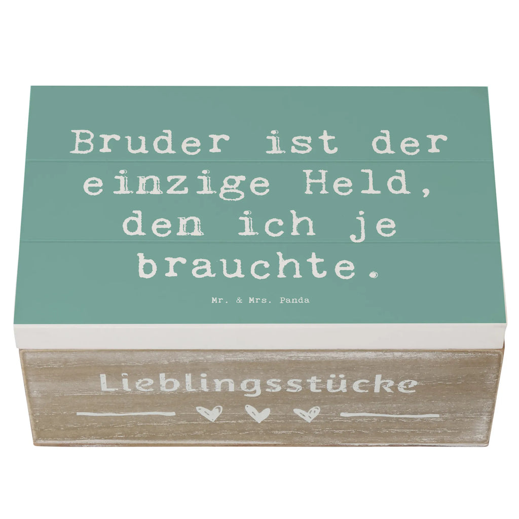 Holzkiste Spruch Bruder Held Holzkiste, XXL, Kiste, Aufbewahrungsbox, Schatzkiste, Schatulle, Erinnerungsbox, Geschenkdose, Geschenkbox, Dekokiste, Erinnerungskiste, Truhe, Familie, Vatertag, Muttertag, Bruder, Schwester, Mama, Papa, Oma, Opa