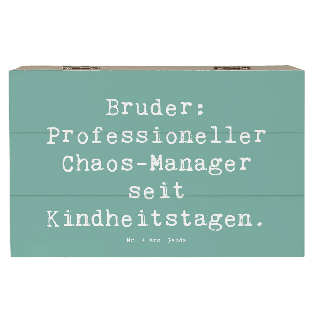 Holzkiste Spruch Bruder Chaos-Manager Truhe, Kiste, Schatzkiste, Erinnerungsbox, Schatulle, Dekokiste, Aufbewahrungsbox, Erinnerungskiste, Holzkiste, XXL, Geschenkdose, Geschenkbox, Familie, Vatertag, Muttertag, Bruder, Schwester, Mama, Papa, Oma, Opa