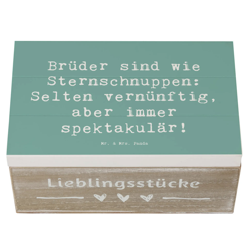 Holzkiste Spruch Brüder Sternschnuppen Kiste, Erinnerungsbox, XXL, Holzkiste, Erinnerungskiste, Truhe, Geschenkdose, Dekokiste, Aufbewahrungsbox, Geschenkbox, Schatzkiste, Schatulle, Familie, Vatertag, Muttertag, Bruder, Schwester, Mama, Papa, Oma, Opa