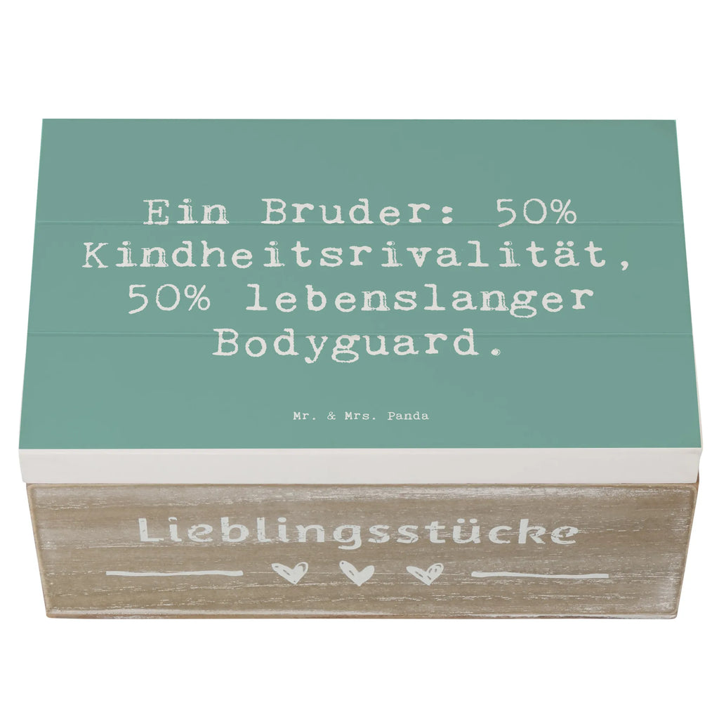Holzkiste Spruch Bruder Bodyguard Aufbewahrungsbox, Geschenkbox, Holzkiste, Erinnerungsbox, Schatulle, Erinnerungskiste, Schatzkiste, XXL, Dekokiste, Truhe, Kiste, Geschenkdose, Familie, Vatertag, Muttertag, Bruder, Schwester, Mama, Papa, Oma, Opa