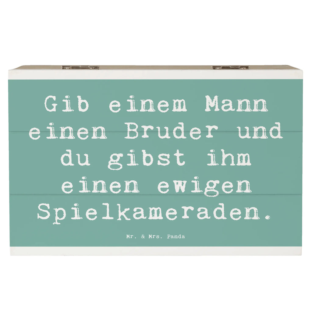 Holzkiste Spruch Bruder Spielkamerad Truhe, Aufbewahrungsbox, Erinnerungsbox, Geschenkbox, Geschenkdose, Schatzkiste, Erinnerungskiste, Dekokiste, Kiste, Holzkiste, Schatulle, XXL, Familie, Vatertag, Muttertag, Bruder, Schwester, Mama, Papa, Oma, Opa