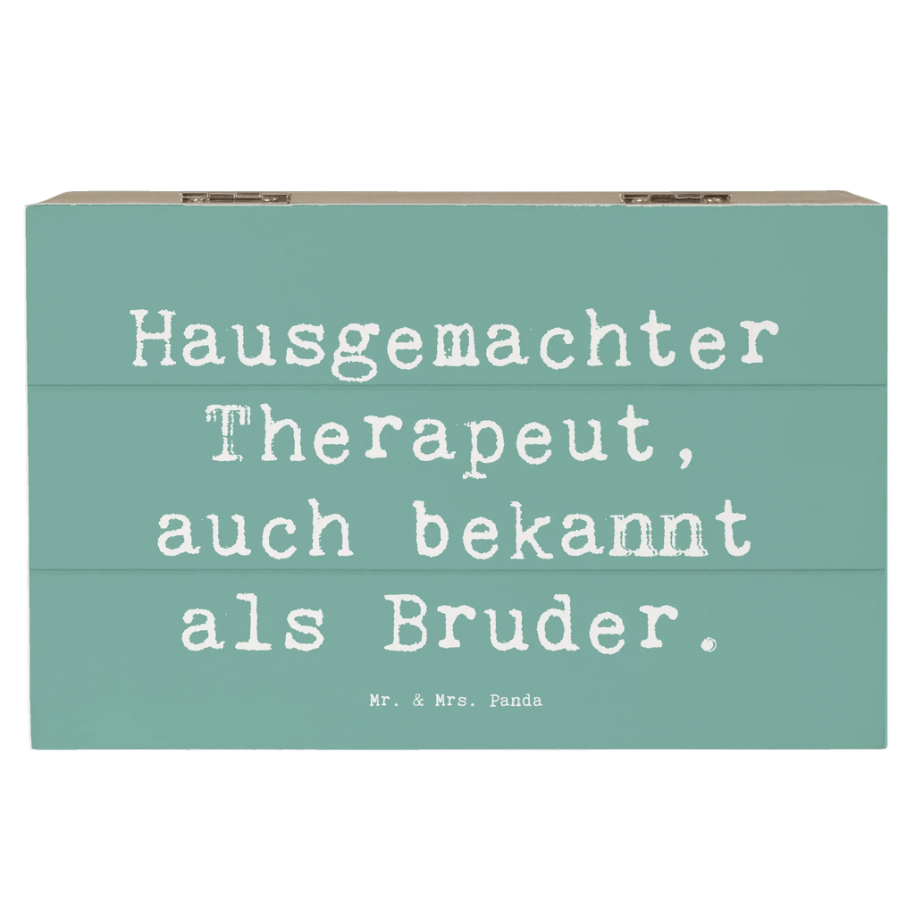 Holzkiste Spruch Bruder Therapeut Erinnerungsbox, Kiste, Schatzkiste, Dekokiste, Aufbewahrungsbox, XXL, Holzkiste, Schatulle, Truhe, Geschenkbox, Erinnerungskiste, Geschenkdose, Familie, Vatertag, Muttertag, Bruder, Schwester, Mama, Papa, Oma, Opa