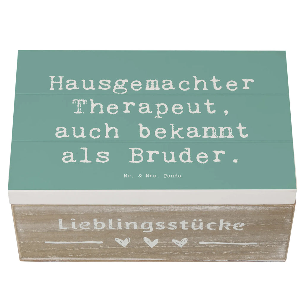 Holzkiste Spruch Bruder Therapeut Erinnerungsbox, Kiste, Schatzkiste, Dekokiste, Aufbewahrungsbox, XXL, Holzkiste, Schatulle, Truhe, Geschenkbox, Erinnerungskiste, Geschenkdose, Familie, Vatertag, Muttertag, Bruder, Schwester, Mama, Papa, Oma, Opa