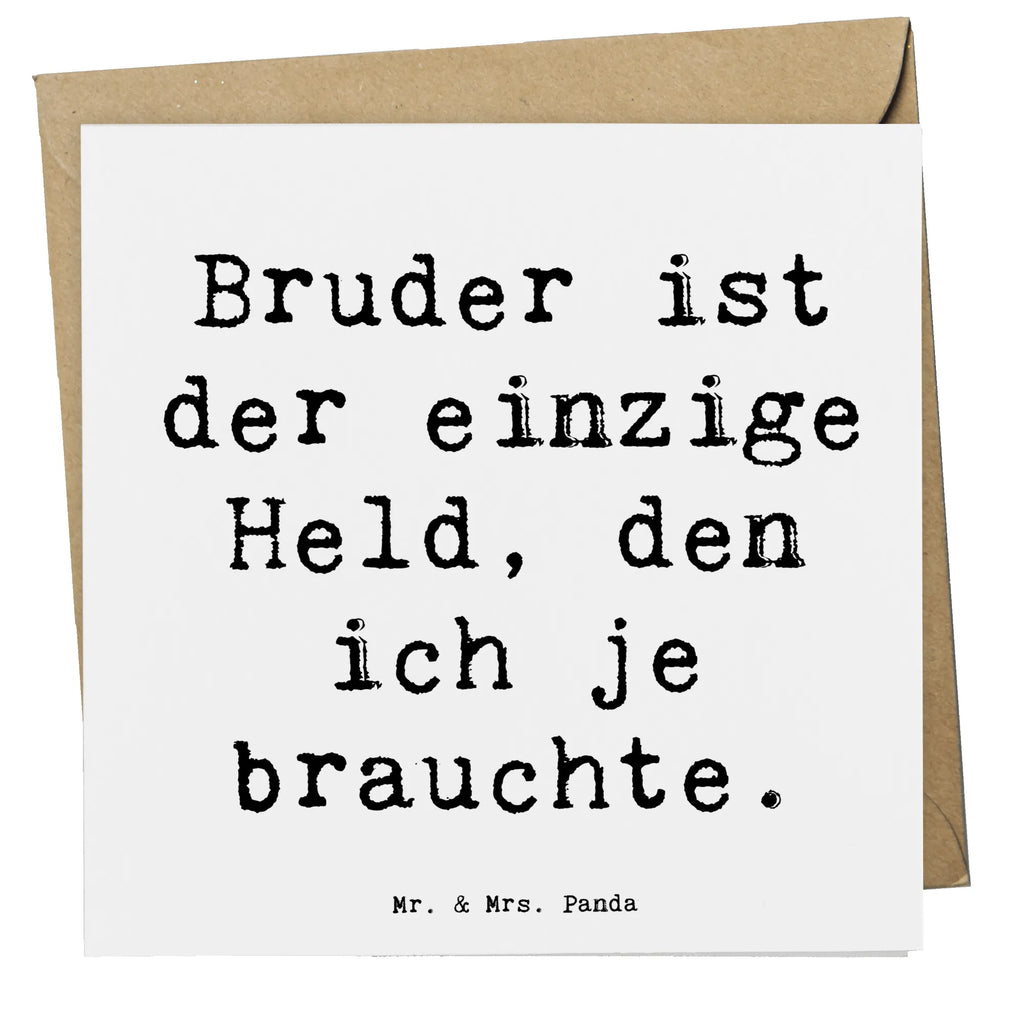Deluxe Card Saying Bruder ist der einzige Held, den ich je brauchte. Karte, Klappkarte, Grußkarte, Einladungskarte, Geburtstagskarte, Glückwunschkarte, Hochwertige Klappkarte, Hochwertige Grußkarte, Hochzeitskarte, Familie, Vatertag, Muttertag, Bruder, Schwester, Mama, Papa, Oma, Opa