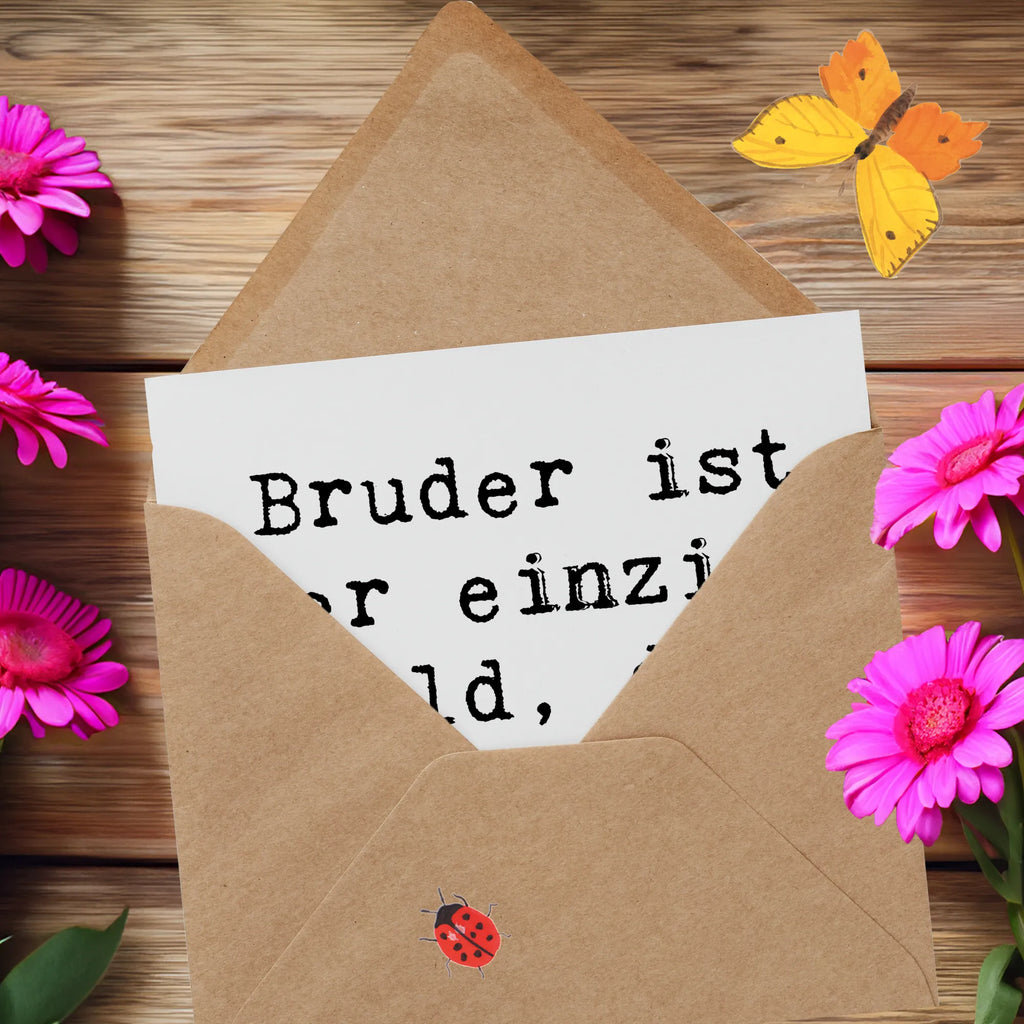 Deluxe Card Saying Bruder ist der einzige Held, den ich je brauchte. Karte, Klappkarte, Grußkarte, Einladungskarte, Geburtstagskarte, Glückwunschkarte, Hochwertige Klappkarte, Hochwertige Grußkarte, Hochzeitskarte, Familie, Vatertag, Muttertag, Bruder, Schwester, Mama, Papa, Oma, Opa
