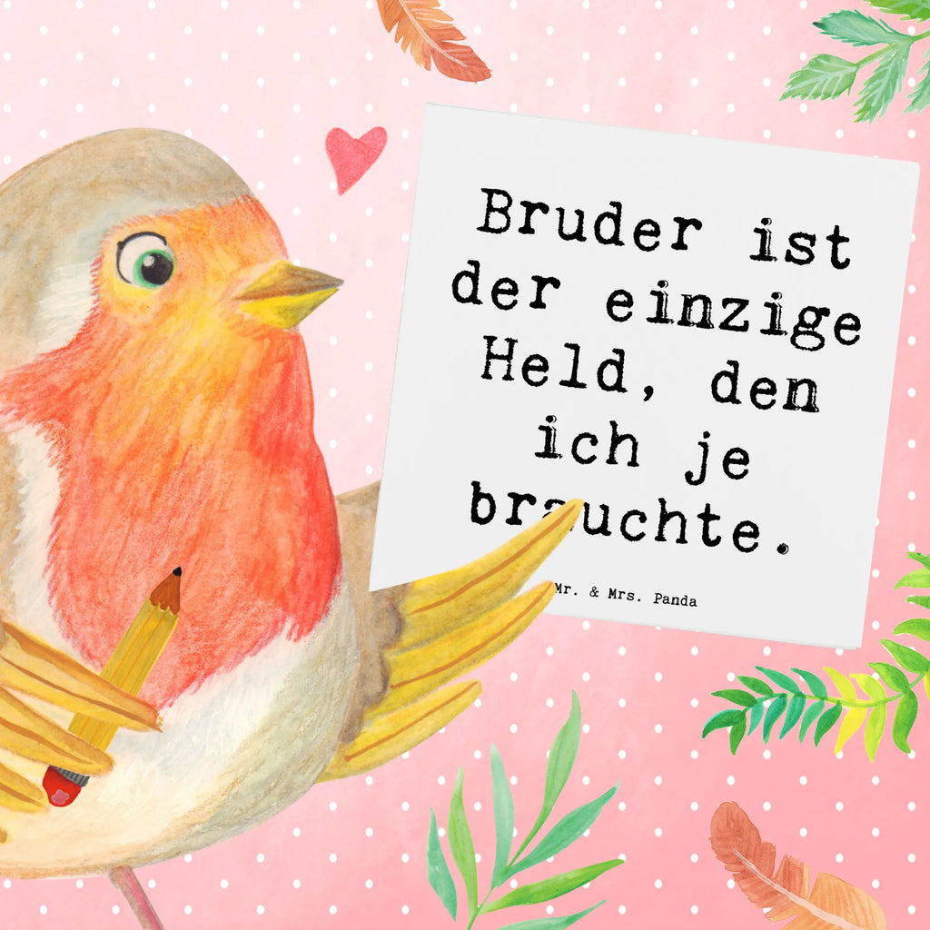 Deluxe Card Saying Bruder ist der einzige Held, den ich je brauchte. Karte, Klappkarte, Grußkarte, Einladungskarte, Geburtstagskarte, Glückwunschkarte, Hochwertige Klappkarte, Hochwertige Grußkarte, Hochzeitskarte, Familie, Vatertag, Muttertag, Bruder, Schwester, Mama, Papa, Oma, Opa
