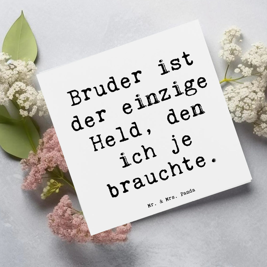 Deluxe Card Saying Bruder ist der einzige Held, den ich je brauchte. Karte, Klappkarte, Grußkarte, Einladungskarte, Geburtstagskarte, Glückwunschkarte, Hochwertige Klappkarte, Hochwertige Grußkarte, Hochzeitskarte, Familie, Vatertag, Muttertag, Bruder, Schwester, Mama, Papa, Oma, Opa