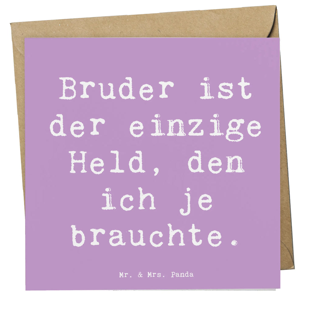 Deluxe Card Saying Bruder ist der einzige Held, den ich je brauchte. Karte, Klappkarte, Grußkarte, Einladungskarte, Geburtstagskarte, Glückwunschkarte, Hochwertige Klappkarte, Hochwertige Grußkarte, Hochzeitskarte, Familie, Vatertag, Muttertag, Bruder, Schwester, Mama, Papa, Oma, Opa
