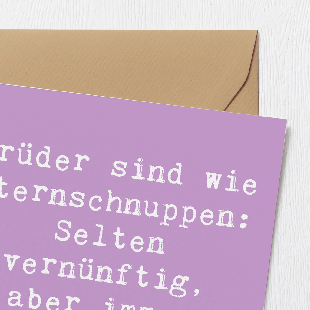 Deluxe Karte Spruch Brüder Sternschnuppen Glückwunschkarte, Karte, Hochwertige Klappkarte, Klappkarte, Hochwertige Grußkarte, Grußkarte, Einladungskarte, Hochzeitskarte, Geburtstagskarte, Familie, Vatertag, Muttertag, Bruder, Schwester, Mama, Papa, Oma, Opa