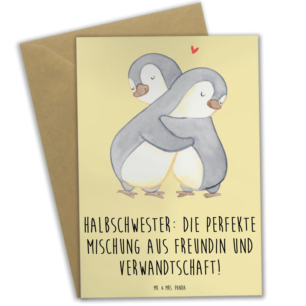 Grußkarte Halbschwester Glück Glückwunschkarte, Ansichtskarten, Klappkarte, Geburtstagskarte, Hochzeitskarte, Einladungskarte, Grußkarte, Karte, Familie, Vatertag, Muttertag, Bruder, Schwester, Mama, Papa, Oma, Opa
