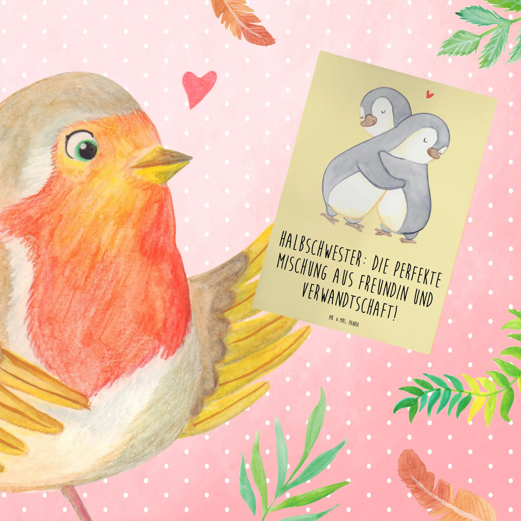 Grußkarte Halbschwester Glück Glückwunschkarte, Ansichtskarten, Klappkarte, Geburtstagskarte, Hochzeitskarte, Einladungskarte, Grußkarte, Karte, Familie, Vatertag, Muttertag, Bruder, Schwester, Mama, Papa, Oma, Opa