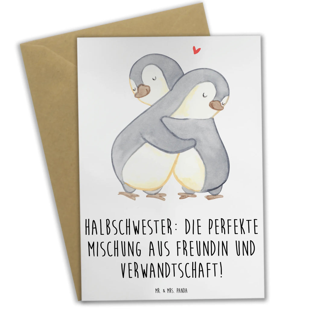 Grußkarte Halbschwester Glück Glückwunschkarte, Ansichtskarten, Klappkarte, Geburtstagskarte, Hochzeitskarte, Einladungskarte, Grußkarte, Karte, Familie, Vatertag, Muttertag, Bruder, Schwester, Mama, Papa, Oma, Opa