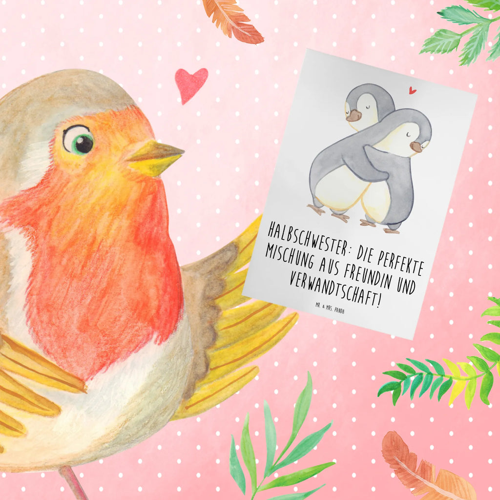Grußkarte Halbschwester Glück Glückwunschkarte, Ansichtskarten, Klappkarte, Geburtstagskarte, Hochzeitskarte, Einladungskarte, Grußkarte, Karte, Familie, Vatertag, Muttertag, Bruder, Schwester, Mama, Papa, Oma, Opa