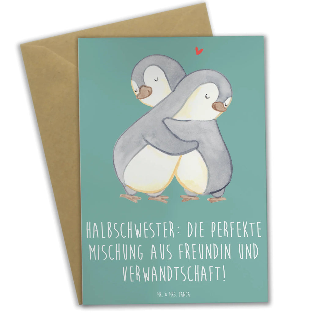 Grußkarte Halbschwester Glück Glückwunschkarte, Ansichtskarten, Klappkarte, Geburtstagskarte, Hochzeitskarte, Einladungskarte, Grußkarte, Karte, Familie, Vatertag, Muttertag, Bruder, Schwester, Mama, Papa, Oma, Opa