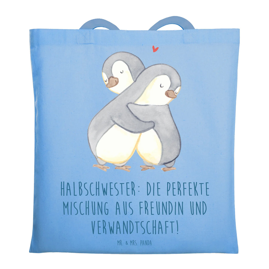Tote bag Halbschwester: Die perfekte Mischung aus Freundin und Verwandtschaft! Stoffbeutel, Badetasche, Tasche, Umhängetasche, Schultertasche, Laptoptasche, Stofftasche, Jutetasche, Einkaufstasche, Shopper, Beutel, Tragetasche, Einkaufstüte, Jutebeutel, Beuteltasche, Strandtasche, Familie, Vatertag, Muttertag, Bruder, Schwester, Mama, Papa, Oma, Opa