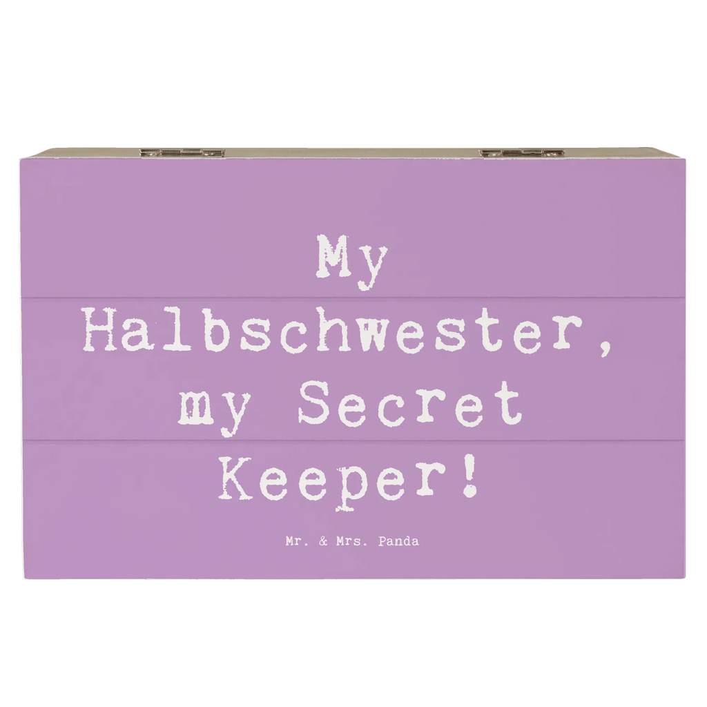 Wooden chest Saying My Halbschwester, my Secret Keeper! Geschenkdose, Erinnerungsbox, XXL, Aufbewahrungsbox, Dekokiste, Truhe, Geschenkbox, Holzkiste, Kiste, Erinnerungskiste, Schatzkiste, Schatulle, Familie, Vatertag, Muttertag, Bruder, Schwester, Mama, Papa, Oma, Opa