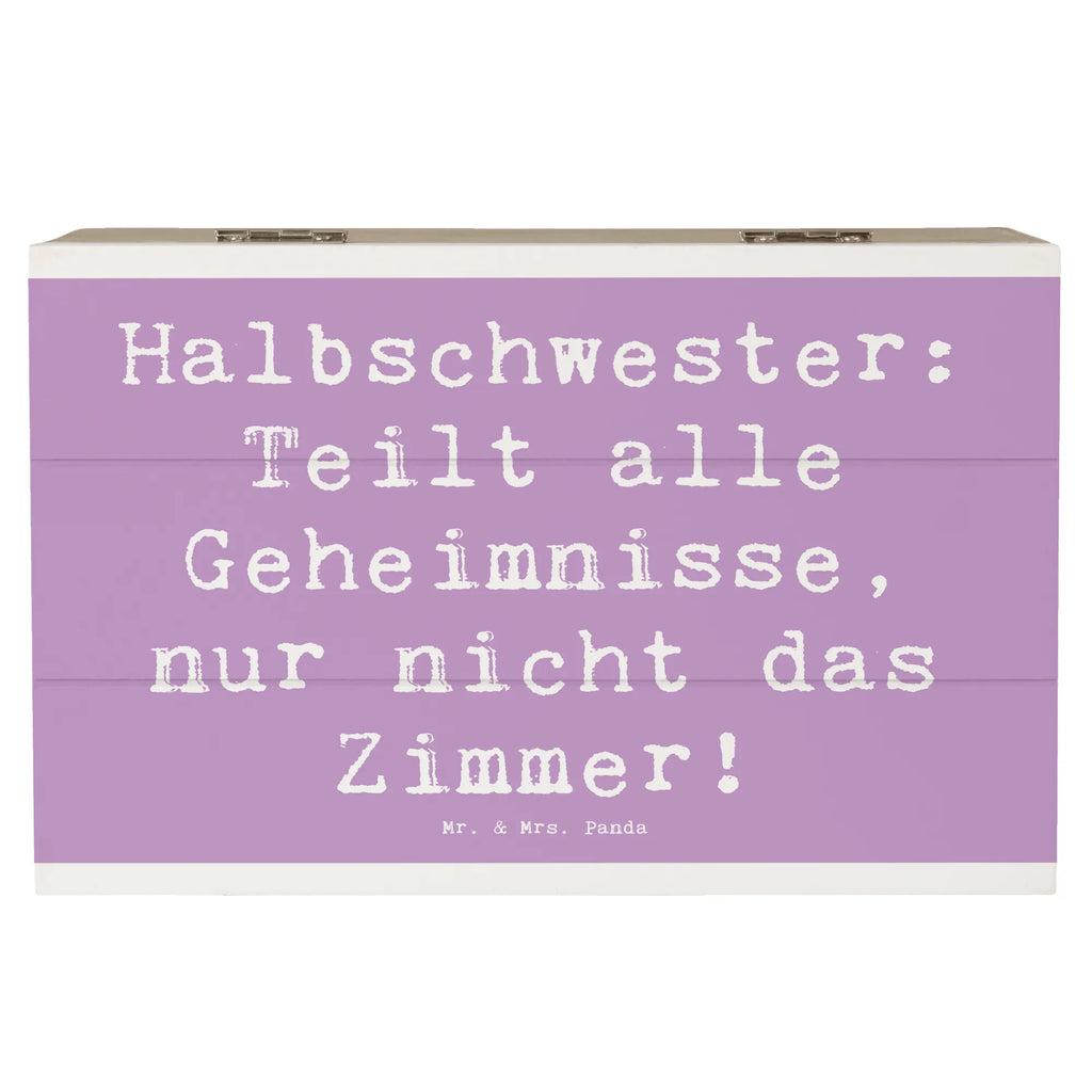 Holzkiste Spruch Halbschwester Geheimnisse Schatzkiste, Dekokiste, Erinnerungsbox, Geschenkdose, Erinnerungskiste, Holzkiste, Kiste, Aufbewahrungsbox, Truhe, Schatulle, XXL, Geschenkbox, Familie, Vatertag, Muttertag, Bruder, Schwester, Mama, Papa, Oma, Opa