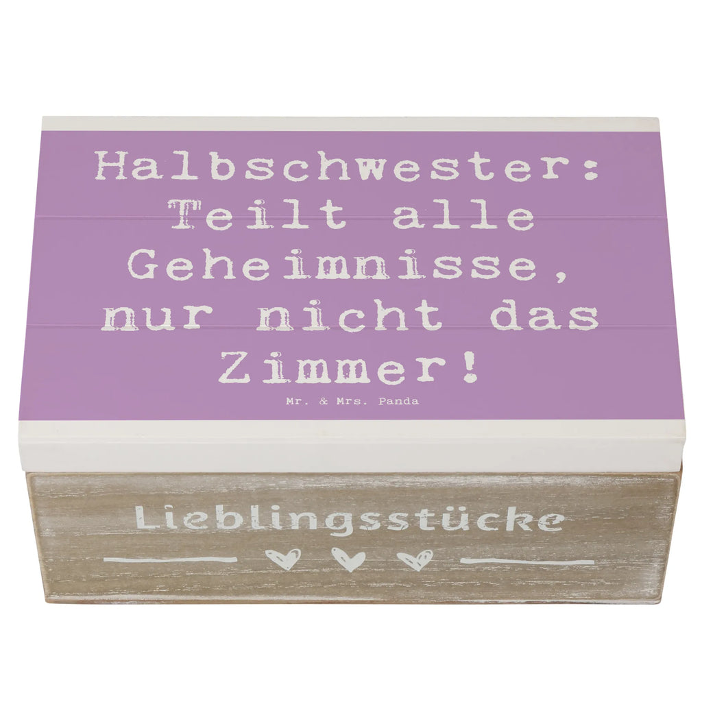 Holzkiste Spruch Halbschwester Geheimnisse Schatzkiste, Dekokiste, Erinnerungsbox, Geschenkdose, Erinnerungskiste, Holzkiste, Kiste, Aufbewahrungsbox, Truhe, Schatulle, XXL, Geschenkbox, Familie, Vatertag, Muttertag, Bruder, Schwester, Mama, Papa, Oma, Opa