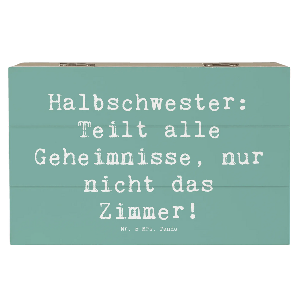 Holzkiste Spruch Halbschwester Geheimnisse Schatzkiste, Dekokiste, Erinnerungsbox, Geschenkdose, Erinnerungskiste, Holzkiste, Kiste, Aufbewahrungsbox, Truhe, Schatulle, XXL, Geschenkbox, Familie, Vatertag, Muttertag, Bruder, Schwester, Mama, Papa, Oma, Opa