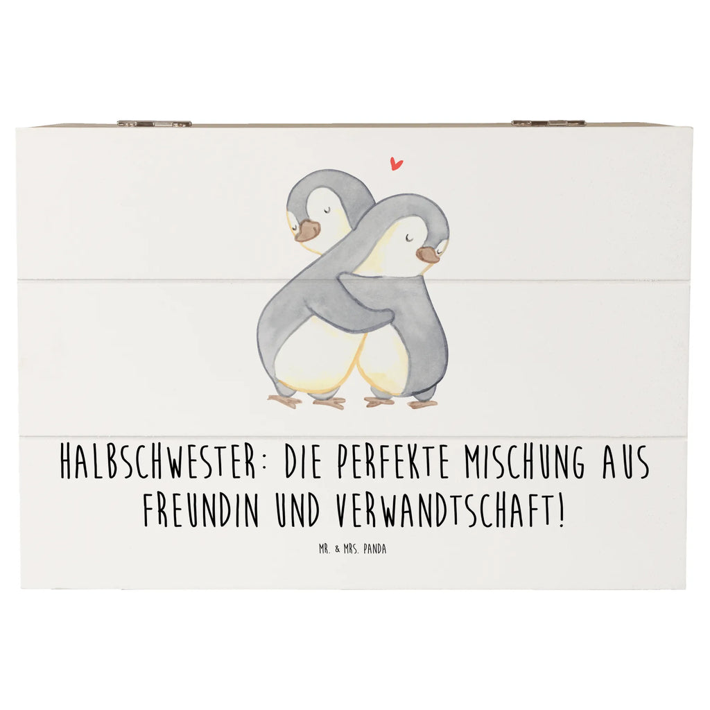 Holzkiste Halbschwester Glück Aufbewahrungsbox, Holzkiste, Geschenkbox, Schatzkiste, Erinnerungsbox, Dekokiste, Erinnerungskiste, XXL, Kiste, Truhe, Schatulle, Geschenkdose, Familie, Vatertag, Muttertag, Bruder, Schwester, Mama, Papa, Oma, Opa