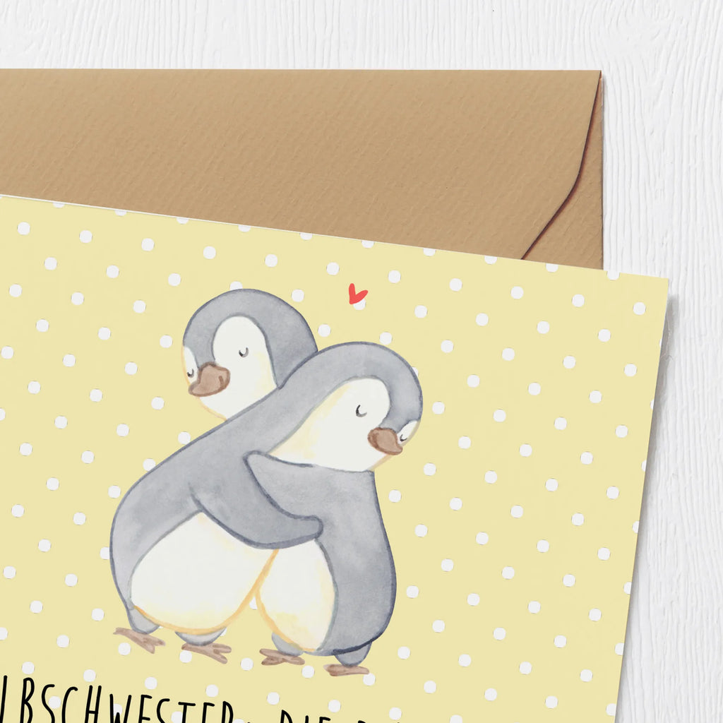 Deluxe Karte Halbschwester Glück Karte, Grußkarte, Hochzeitskarte, Hochwertige Klappkarte, Einladungskarte, Glückwunschkarte, Hochwertige Grußkarte, Geburtstagskarte, Klappkarte, Familie, Vatertag, Muttertag, Bruder, Schwester, Mama, Papa, Oma, Opa