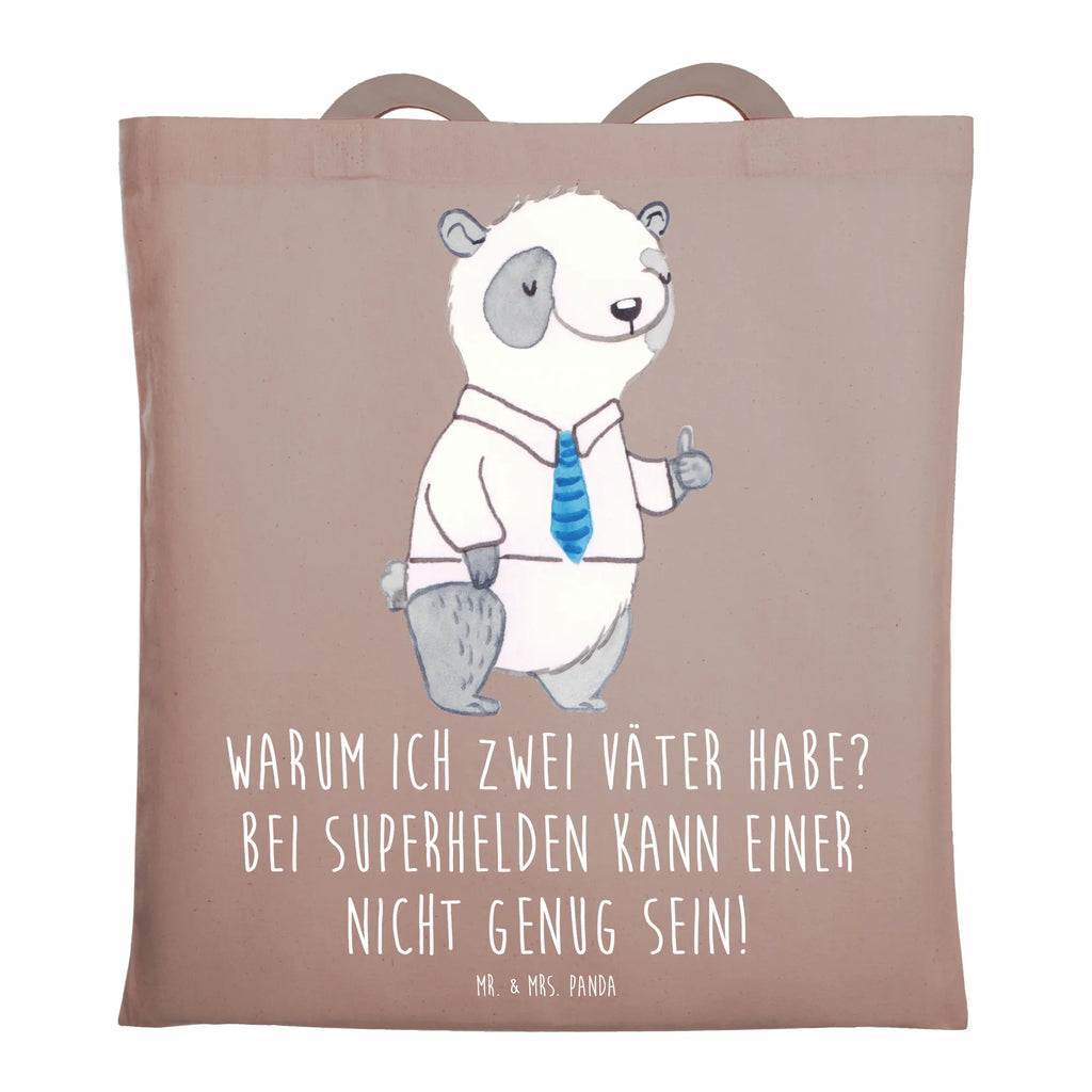 Tote bag Warum ich zwei Väter habe? Bei Superhelden kann einer nicht genug sein! Tragetasche, Einkaufstüte, Schultertasche, Umhängetasche, Einkaufstasche, Strandtasche, Badetasche, Laptoptasche, Beutel, Shopper, Tasche, Stofftasche, Stoffbeutel, Jutebeutel, Beuteltasche, Jutetasche, Familie, Vatertag, Muttertag, Bruder, Schwester, Mama, Papa, Oma, Opa