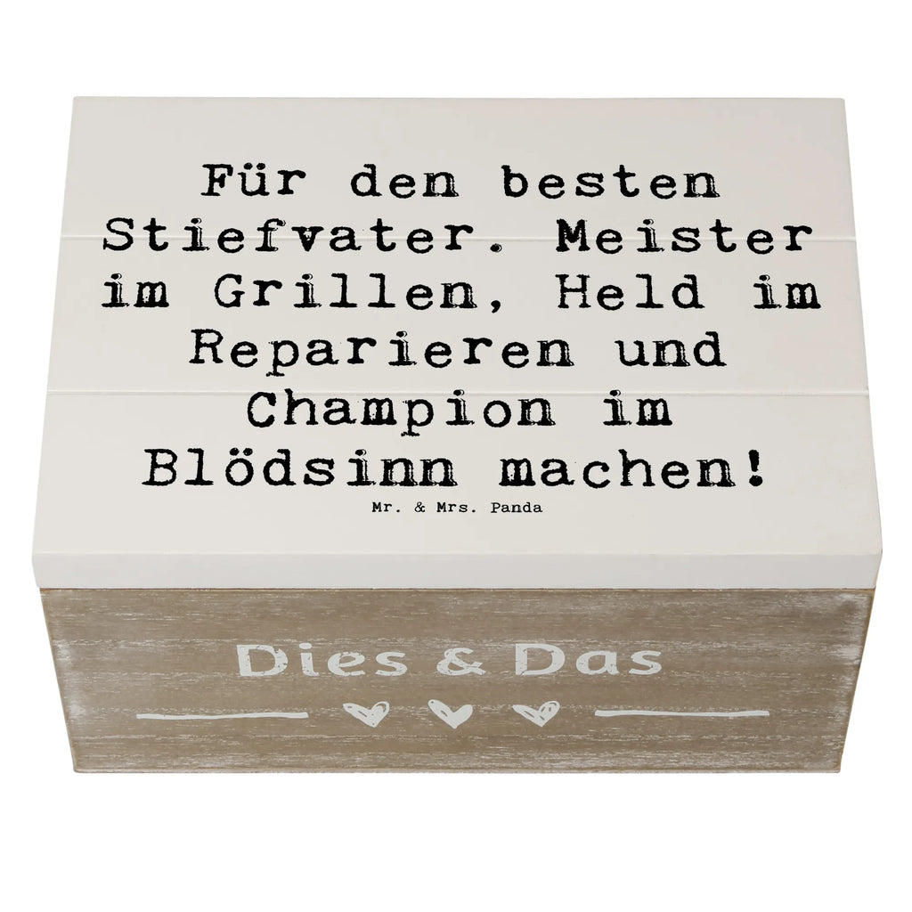 Holzkiste Spruch Bester Stiefvater Schatulle, Aufbewahrungsbox, Geschenkbox, Dekokiste, Geschenkdose, Kiste, Truhe, XXL, Holzkiste, Erinnerungskiste, Schatzkiste, Erinnerungsbox, Familie, Vatertag, Muttertag, Bruder, Schwester, Mama, Papa, Oma, Opa