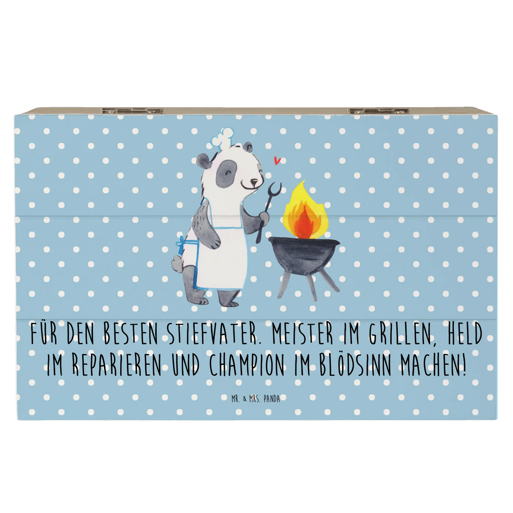 Holzkiste Bester Stiefvater Geschenkbox, Erinnerungsbox, Holzkiste, Schatulle, Aufbewahrungsbox, Dekokiste, Schatzkiste, Geschenkdose, Truhe, Kiste, XXL, Erinnerungskiste, Familie, Vatertag, Muttertag, Bruder, Schwester, Mama, Papa, Oma, Opa