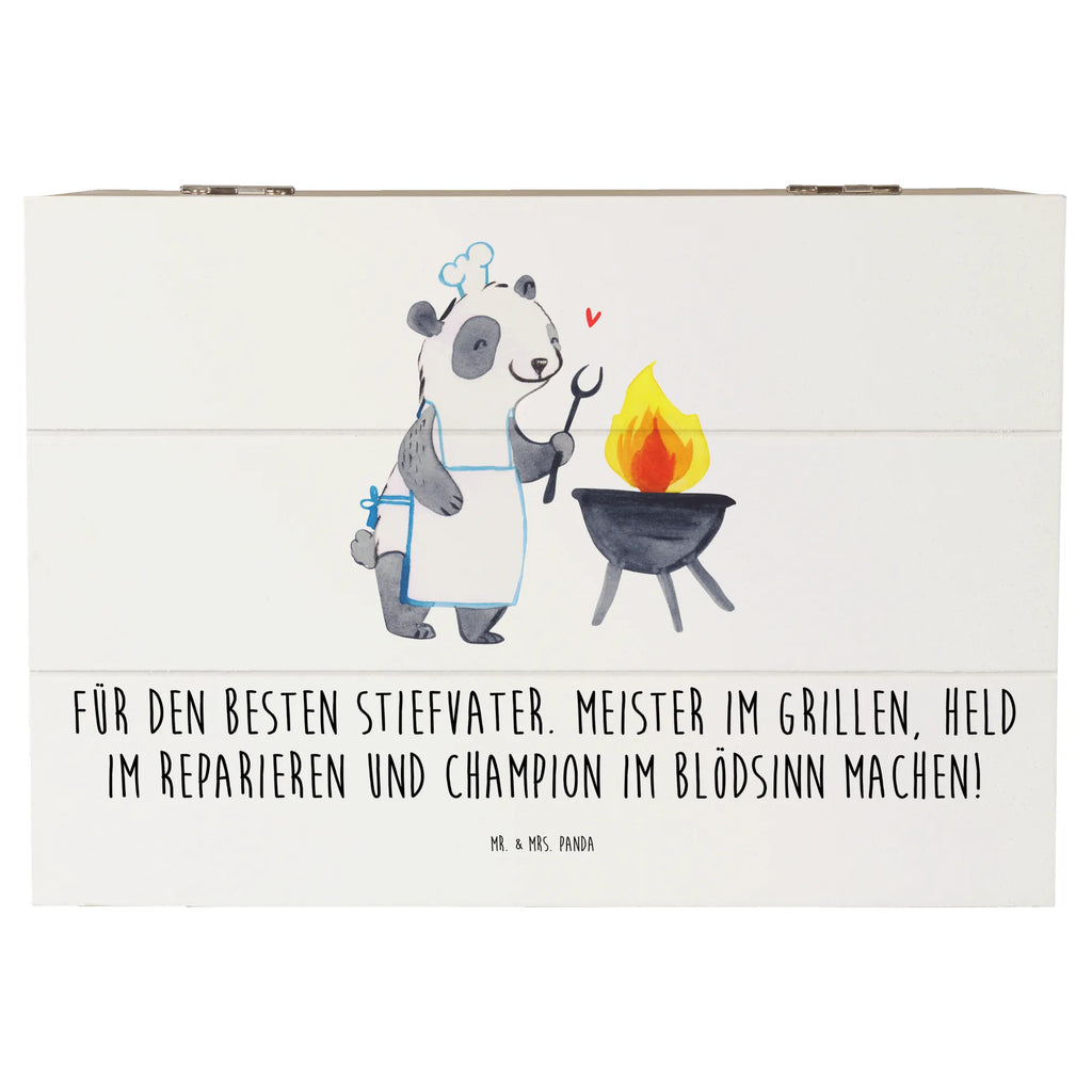 Holzkiste Bester Stiefvater Geschenkbox, Erinnerungsbox, Holzkiste, Schatulle, Aufbewahrungsbox, Dekokiste, Schatzkiste, Geschenkdose, Truhe, Kiste, XXL, Erinnerungskiste, Familie, Vatertag, Muttertag, Bruder, Schwester, Mama, Papa, Oma, Opa