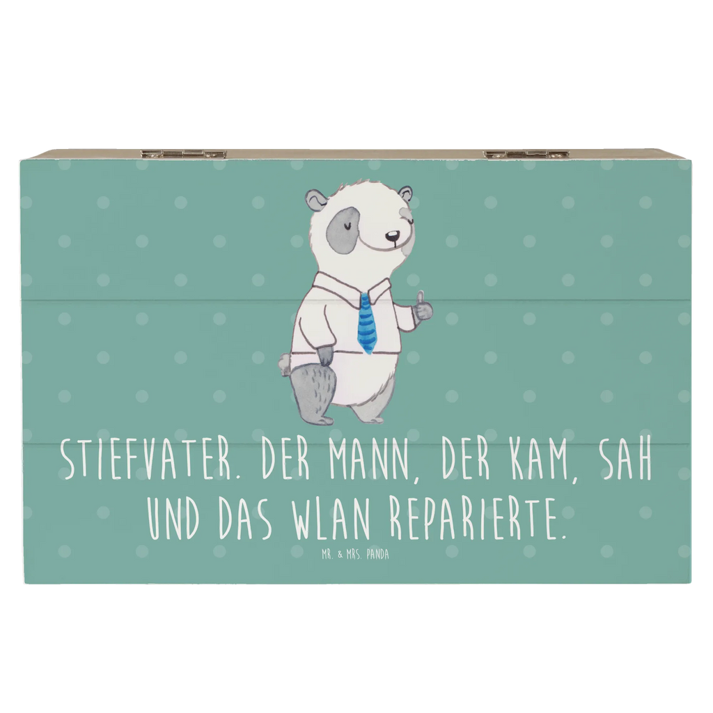 Wooden chest Stiefvater. Der Mann, der kam, sah und das WLAN reparierte. Kiste, Truhe, Erinnerungsbox, Erinnerungskiste, Geschenkbox, XXL, Dekokiste, Aufbewahrungsbox, Holzkiste, Geschenkdose, Schatulle, Schatzkiste, Familie, Vatertag, Muttertag, Bruder, Schwester, Mama, Papa, Oma, Opa