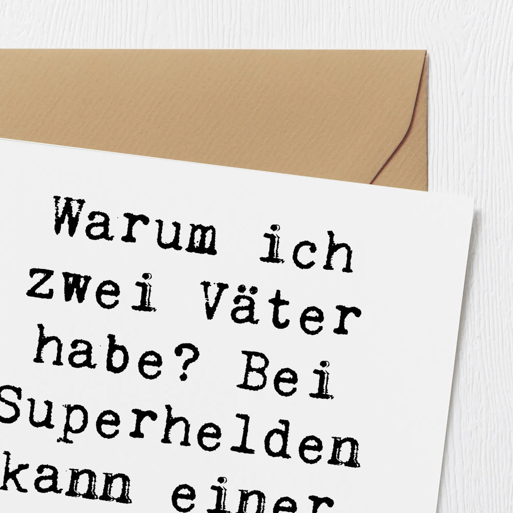 Deluxe Karte Spruch Superhelden Stiefvater Hochwertige Grußkarte, Einladungskarte, Glückwunschkarte, Geburtstagskarte, Grußkarte, Hochzeitskarte, Hochwertige Klappkarte, Karte, Klappkarte, Familie, Vatertag, Muttertag, Bruder, Schwester, Mama, Papa, Oma, Opa