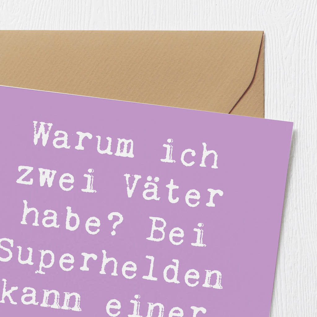 Deluxe Karte Spruch Superhelden Stiefvater Hochwertige Grußkarte, Einladungskarte, Glückwunschkarte, Geburtstagskarte, Grußkarte, Hochzeitskarte, Hochwertige Klappkarte, Karte, Klappkarte, Familie, Vatertag, Muttertag, Bruder, Schwester, Mama, Papa, Oma, Opa
