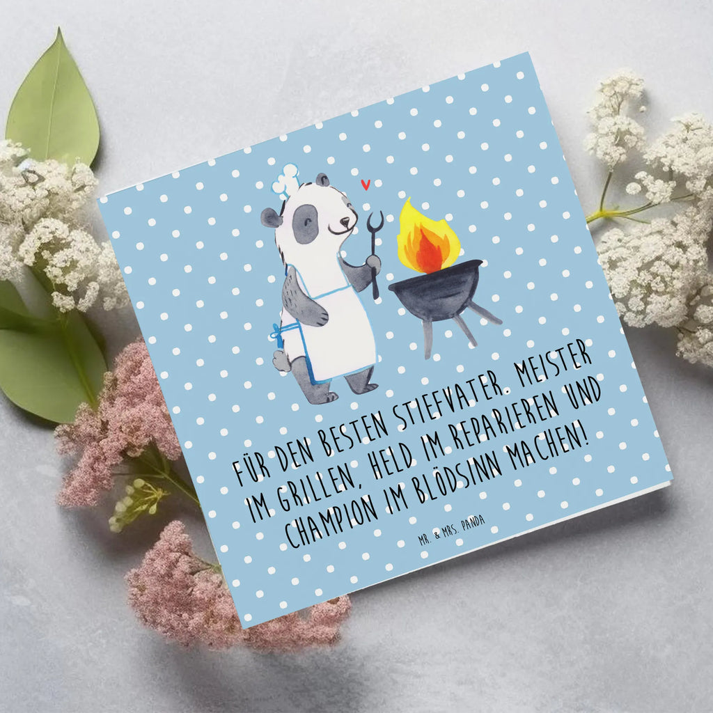 Deluxe Karte Bester Stiefvater Karte, Geburtstagskarte, Einladungskarte, Hochzeitskarte, Glückwunschkarte, Klappkarte, Hochwertige Grußkarte, Grußkarte, Hochwertige Klappkarte, Familie, Vatertag, Muttertag, Bruder, Schwester, Mama, Papa, Oma, Opa